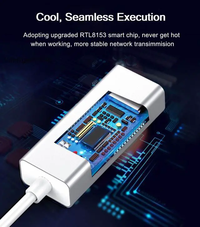 Alt view image 7 of 7 - USB to Ethernet Adapter for Nintendo Switch, Laptop, PC, USB to RJ45 Gigabit LAN Network Converter, Switch Ethernet Adapter Wired Internet LAN Supports 10/100/1000Mbps (No Driver Required)