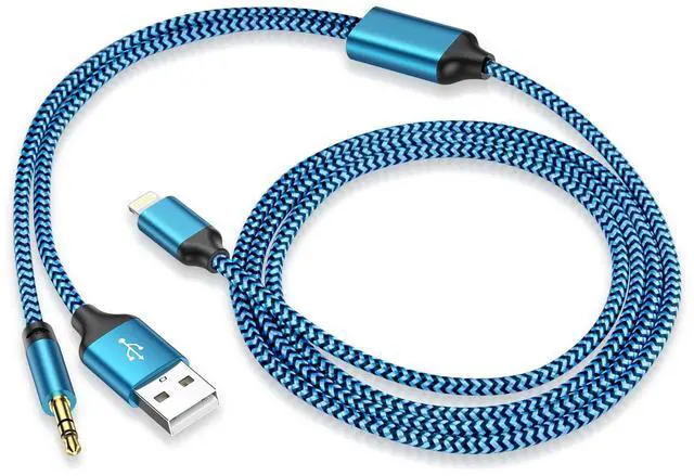 Main image of iPhone Aux Cord for Car, 2 in 1 Lightning to 3.5mm Aux Audio&Charging Cable