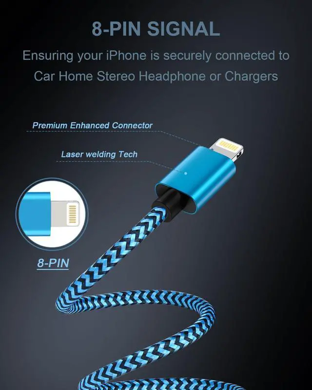 Alt view image 3 of 7 - iPhone Aux Cord for Car, 2 in 1 Lightning to 3.5mm Aux Audio&Charging Cable