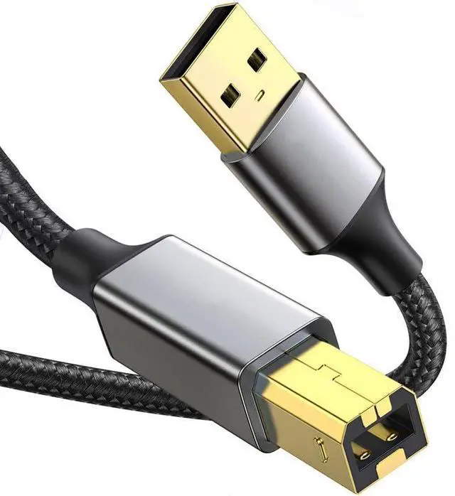 Main image of USB A To USB B Pinter Cable 10 Feet Long Scanner Cord For SUM SUNG Piano Dac Yamaha Casio Digital Piano Midi Controller Long Braided Cable Para Impresora