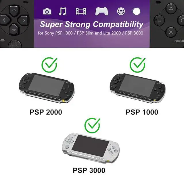 Alt view image 2 of 6 - Replacement PSP Charger, Charging Cable Power Cord for Sony PSP 1000 2000 3000 Series (PSP-1001, 2001, 3001) and E-1000 USB Charging Cord