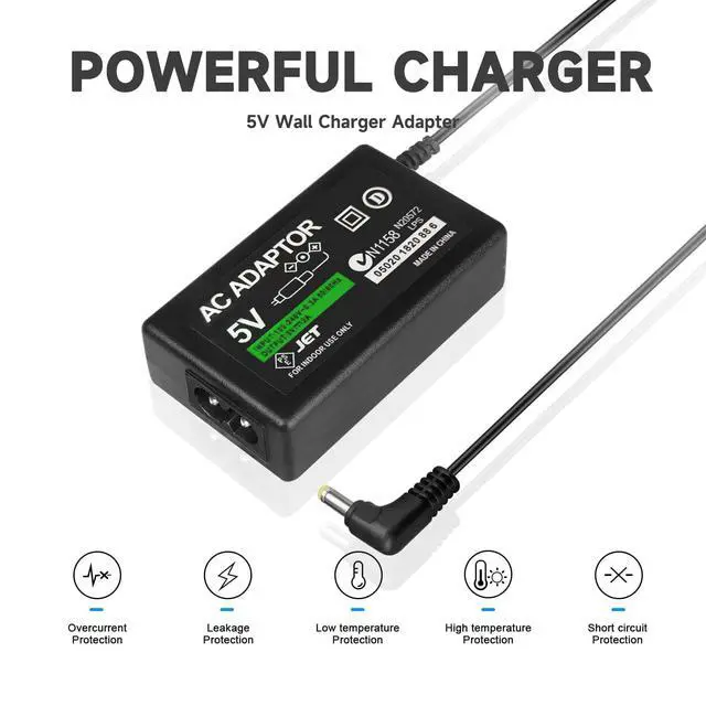 Alt view image 6 of 6 - Replacement PSP Charger, Charging Cable Power Cord for Sony PSP 1000 2000 3000 Series (PSP-1001, 2001, 3001) and E-1000 USB Charging Cord