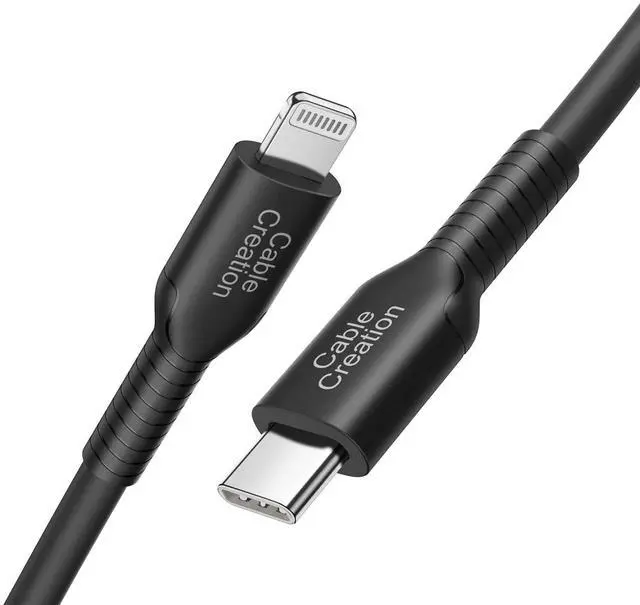 Main image of iPhone Charger Cable 6FT/1.8m, MFi Certified Apple USB C to Lightning Cable, PD Fast Charging, Type C Charging Cord for iPhone14, 13, 12, 11. X, XS, 8, AirPods Pro, Black.