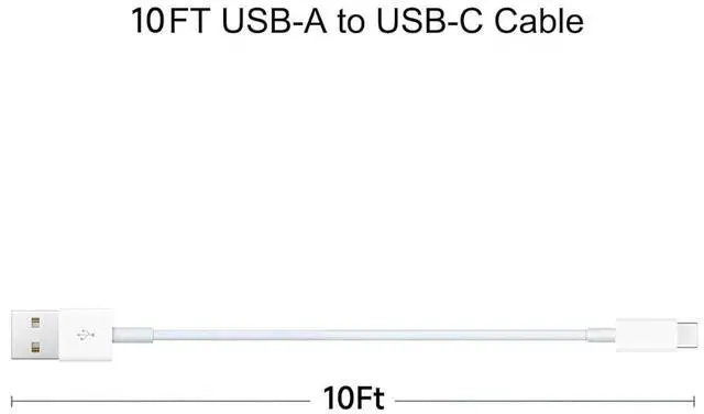 Alt view image 5 of 5 - 2 Pack 10FT Car Carplay USB A to USB C Cable for iPhone 16e 16 iPhone 15 Pro Max iPhone 16 15 Car Charger, iPhone 15 17 Carplay Cable Charging 16 Pro Plus, iPad USB C 10th Pro Air 5/4 Mini 6th