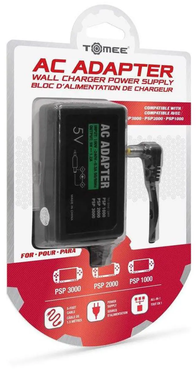 Alt view image 2 of 3 - Tomee AC Adapter for Sony PSP 1000/2000/3000 PSP Charger, Replacement Power Cord, Universal Travel-Friendly Power Supply