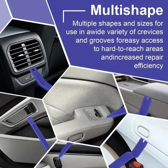 Alt view image 4 of 7 - 9PCS Auto Trim Removal Tool kit, Clip Pry Tools Kit No Scratch, Car Door Panel Fasteners Remover, Automotive Mini Precision Hooks for Auto Oil Seal O-Ring Seal Gasket (Blue)