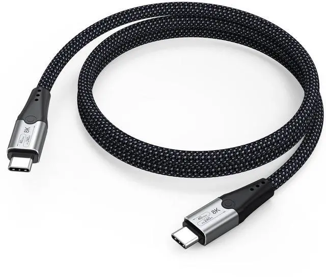 Main image of USB C Monitor Cable 3FT, 8K USB C 4 Video Cable with 8K@60Hz/4K@144Hz Dispaly, 40Gbps Data Transfer, 240W Fast Charging, USBC to Type C Cord for Monitor, Mini PC, Laptop, Phone, Portable SSD, Dock