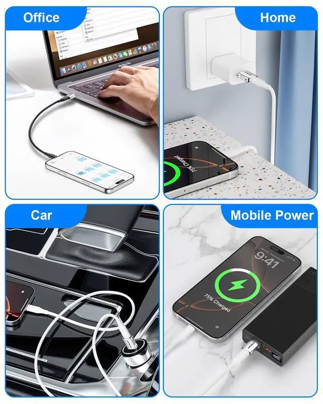Alt view image 7 of 7 - USB to USB C Adapter 4 Pack, 3A Fast Charging 5Gbps Data Transfer,USB C Female to A Male Charger Converter for M-ac Book Pad Pro Phone 15/16/17 Ga-laxy Smartphone Laptop Tablet Type-C device Silver