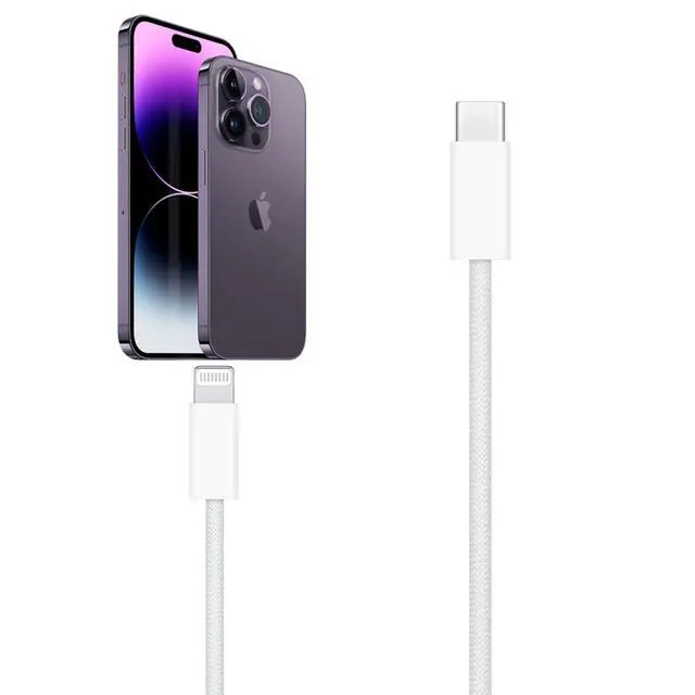 Alt view image 2 of 7 - 10FT Woven Lightning to USB C Cable, iPhone 14 pro Fast Charger Cable, Long Charging Cord for Apple iPhone 14, 14 pro max,13,Plus,SE 2nd/12/11/Xs/XR, iPad 4/5/ 6/7/ 8, iPad mini 2/3/4/5, iPad Air 2/3