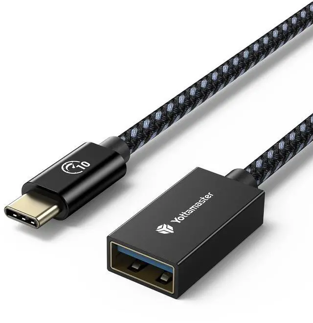 Main image of USB-C Male to USB-A Female Adapter Cable OTG - 10Gbps for Phone, Laptop, Tablet & Switch - 1m/3.3ft