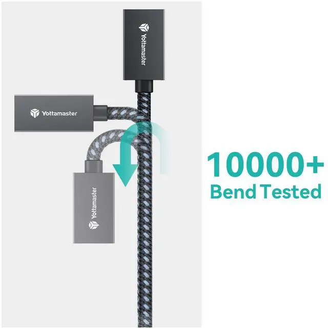 Alt view image 4 of 7 - USB-C Male to USB-A Female Adapter Cable OTG - 10Gbps for Phone, Laptop, Tablet & Switch - 1m/3.3ft