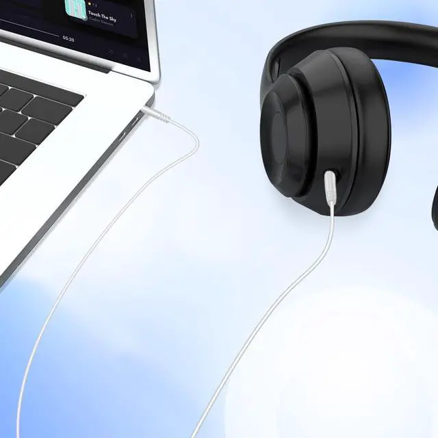 Alt view image 5 of 7 - 3.5mm to 3.5mm Aux Audio Cable, Replacement Audio Cord Compatible with Beats Solo 4 Studio Pro Studio3 Solo3 Solo2 Sony WH-1000XM5 WH-1000XM4 WH-CH720N ULT WEAR (White)