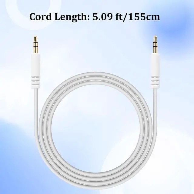 Alt view image 7 of 7 - 3.5mm to 3.5mm Aux Audio Cable, Replacement Audio Cord Compatible with Beats Solo 4 Studio Pro Studio3 Solo3 Solo2 Sony WH-1000XM5 WH-1000XM4 WH-CH720N ULT WEAR (White)