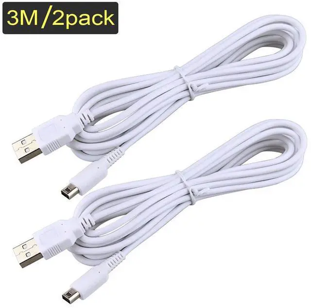 Alt view image 6 of 6 - 2 Pack 3M/10FT USB Charger Power Cable Compatible with 3DS, DSi, New 2DS XL, New 3DS