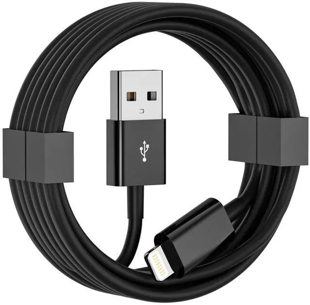 Main image of Car Carplay Cable, 6FT USB A to Lightning Cable Compatible for iPhone 14 13 12 11 Pro Max XR XS X 8 7 6 Plus SE iPad Charger Car Charging Cord (Black)