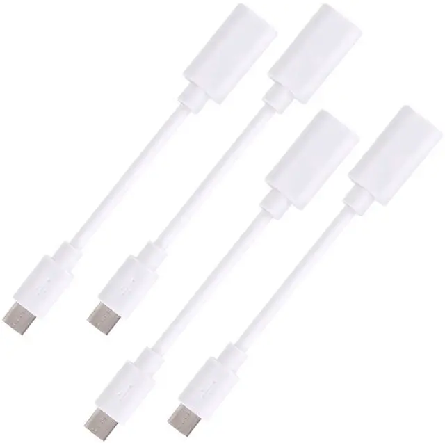 Main image of 4pcs USB-C to Micro USB Adapter Cable for Eufy Outdoor Camera & Solar Panel, 10.3cm/4.06in Type-C to Micro USB Converter Power Charging Cable for Eufy Accessories