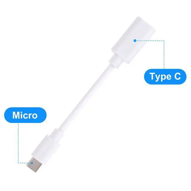 Alt view image 3 of 7 - 4pcs USB-C to Micro USB Adapter Cable for Eufy Outdoor Camera & Solar Panel, 10.3cm/4.06in Type-C to Micro USB Converter Power Charging Cable for Eufy Accessories