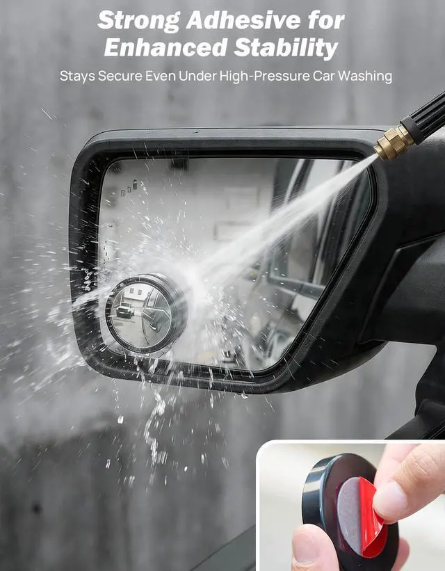 Alt view image 4 of 7 - Blind Spot Mirror 2 Pack HD Frame Convex Glass for Wide Angle View and Safer Lane Changing Compatible with Cars SUVs Trucks RVs Easy Stick On & Long Lasting Durability
