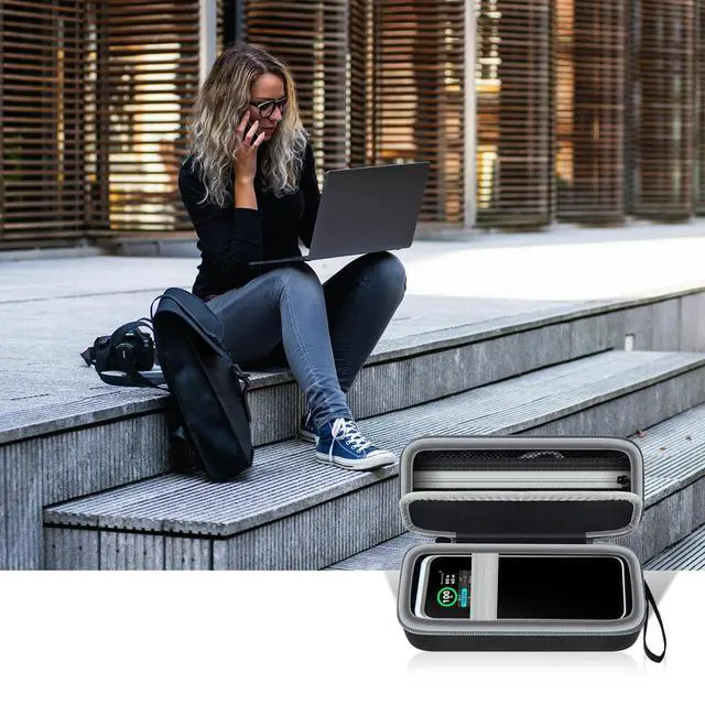 Alt view image 7 of 7 - Case Compatible with Anker Prime Power Bank 27,650mAh 250W &20,100mAh 220W 3-Port Portable Charger, Battery Charging Station Carrying Travel Storage Holder for USB-C Chargers (Box Only)