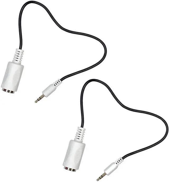 Main image of (2 Pack of Type-B MIDI to 3.5mm Adapter 13" Inch Cables in White