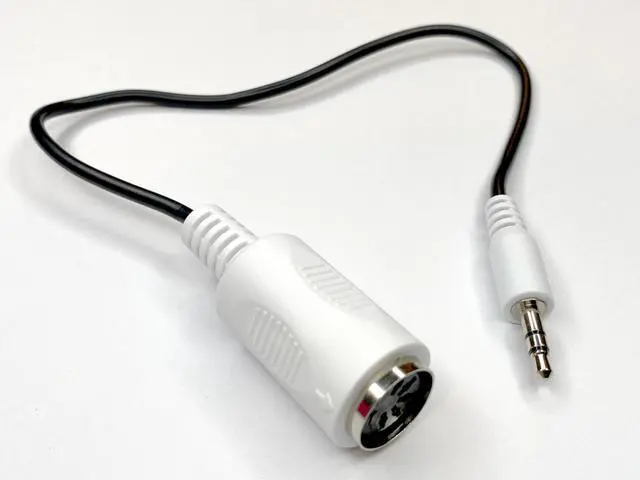 Alt view image 4 of 4 - (2 Pack of Type-B MIDI to 3.5mm Adapter 13" Inch Cables in White