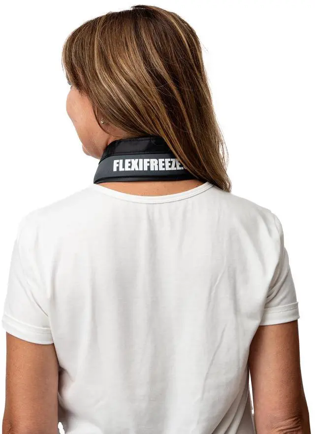 Alt view image 2 of 5 - Cooling Collar Reusable Ice Neck Cooling Wrap for Hot Weather, Adjustable Personal Neck Cooler (Charcoal)