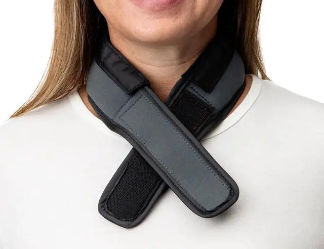 Alt view image 3 of 5 - Cooling Collar Reusable Ice Neck Cooling Wrap for Hot Weather, Adjustable Personal Neck Cooler (Charcoal)