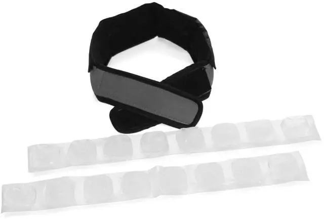 Alt view image 5 of 5 - Cooling Collar Reusable Ice Neck Cooling Wrap for Hot Weather, Adjustable Personal Neck Cooler (Charcoal)