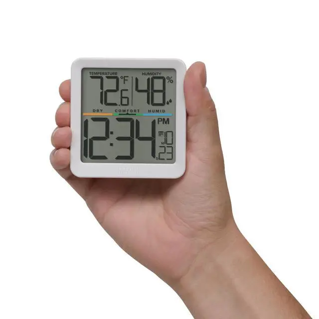 Alt view image 3 of 7 - 302-1408-TBP Indoor Comfort Meter with Time & Date