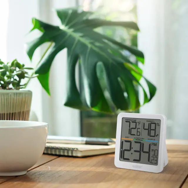 Alt view image 6 of 7 - 302-1408-TBP Indoor Comfort Meter with Time & Date