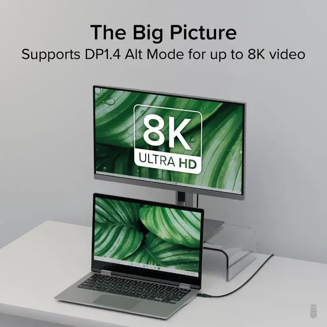Alt view image 4 of 6 - USB C Cable, 240W Charging Cable 20Gbps, 4K 120Hz, 8K 60Hz USB-C Monitor, for iPhone, MacBook, iPad, Samsung Galaxy, 3.3 Feet (USBC-240W-1M)
