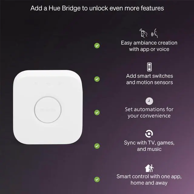 Alt view image 6 of 7 - Essential Smart LED BR30 Bulb 2-Pack, White and Color Ambiance, E26, 7.2W, 2200K-6500K, 650 Lumens, Dimmable LED Bulbs, Works with Alexa, Google Assistant, Apple Home