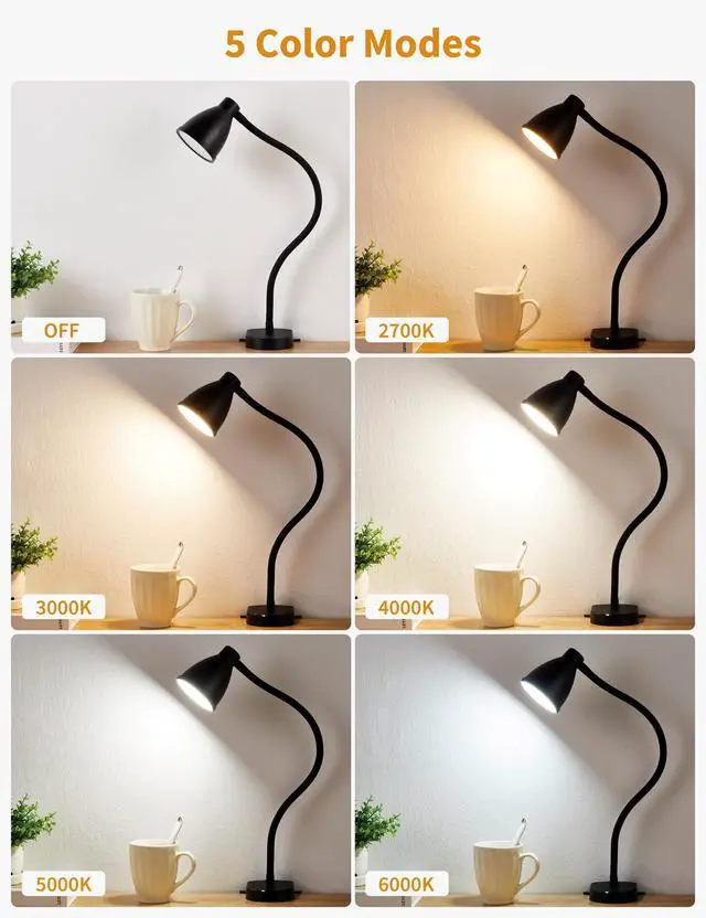 Alt view image 2 of 7 - No Install Bedside Reading Light, Clip-Free Wall Mounted Lamp Black