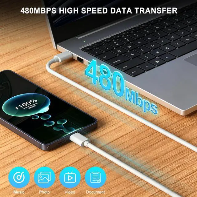 Alt view image 7 of 7 - 60W Super Fast USB C Charger for Samsung,2Pack TypeC Android Phone PD Wall Charger Block,10FT Chargers Fast Charging USB-C Cord Compatible with Galaxy S26 Ultra/S26+/S26/S25 Ultra/S25+/S25/S24/S23/S22