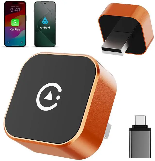Main image of 2026 2-in-1 Wired to Wireless CarPlay Android Auto Adapter, USB/Type-C Plug & Play Car Dongle, Fast Auto Connect & Stable Signal for Apple iPhone & Android