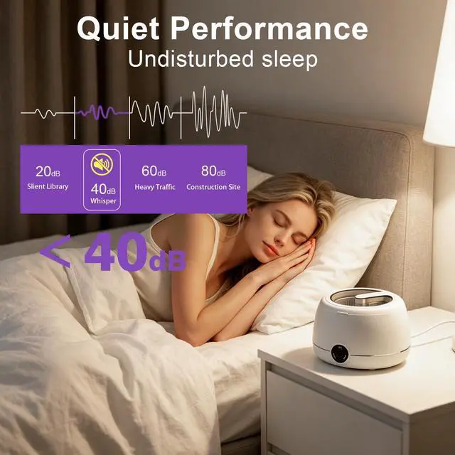 Alt view image 6 of 7 - Ultrasonic Retainer Cleaner, Retainer Cleaner Machine for Dentures & Invisalign, 45kHz UV Dental Cleaner Removes Stains & Buildup, 3 Modes, 200ml for Aligners, Mouth Guards