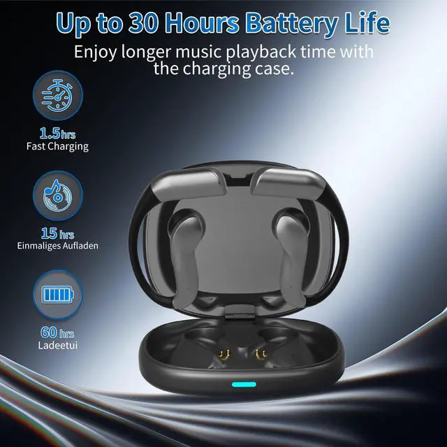 Alt view image 5 of 7 - AI Translation Earbuds Real Time, 144 Languages Translator Earbuds, Bluetooth Open-Ear Translating Earbuds with 30H Playtime, Instant Voice Translator Device for Travel, Business, Learning, Black