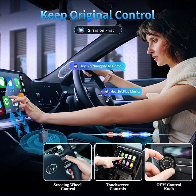 Alt view image 4 of 7 - Wireless CarPlay Adapter for iPhone 2026 Upgrade - Stable Connection Convert Wired to Wireless Compatible with Cars 2018+, iOS 10+ (USB-C)