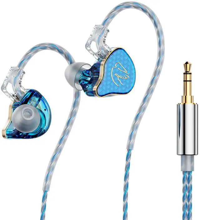 Main image of in Ear Monitor Headphones Hybrid 1BA+1DD HiFi Deep Bass IEM Earphones Wired Gaming Earbuds with Ear Tips Professional in Ear Headphones for Musicians Singers Without Microphone, Blue