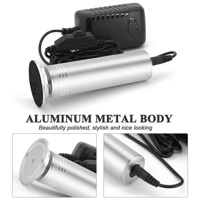 Alt view image 4 of 7 - Upgraded Electric Callus Remover for Feet 1200rpm, Adjustable Speed Professional Electric Foot File Pedicure Foot Sander with 60 Replaceable Sandpaper Discs for Heel Dead Skin, Silver