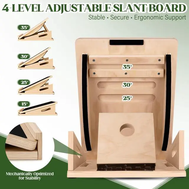 Alt view image 4 of 7 - Slant Board 2-in-1 Calf Stretcher for Squats, Balance Board 500 LB