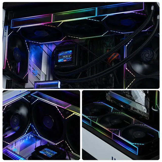 Alt view image 6 of 7 - X3 120mm Reverse Blade ARGB Case Fans, 1500RPM 47.6CFM, Black
