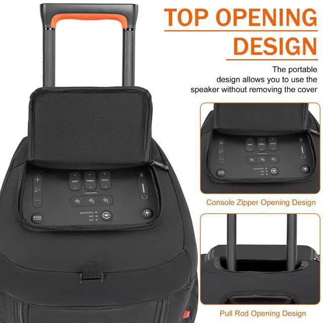 Alt view image 5 of 7 - Speaker Carry Cover Compatible with JBL Party Box 310 Portable Speaker Travel Bag