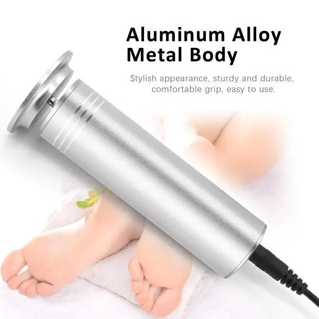 Alt view image 5 of 7 - Upgraded Electric Foot Callus Remover 1200rpm, Professional Electric Pedicure Tools Foot Filer Sander for Dead Skin Cracked Heels, Adjustable Speed, 60 Replaceable Sandpaper Discs, FCR-2 Silver