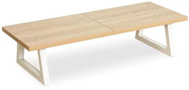 Main image of 24 inch Monitor Stand Riser, Wood & Steel Computer Monitor Stand with Storage, Laptop, PC, Printer Stand Riser for Desktop Office Desk Organizers