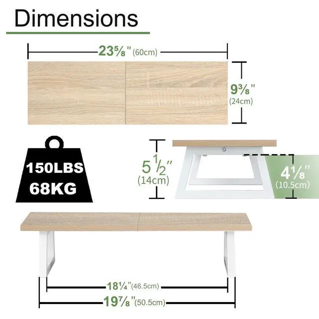 Alt view image 5 of 7 - 24 inch Monitor Stand Riser, Wood & Steel Computer Monitor Stand with Storage, Laptop, PC, Printer Stand Riser for Desktop Office Desk Organizers