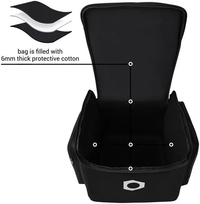 Alt view image 3 of 7 - Portable Carrying Case for JBL PartyBox Encore 2 & Encore Essential Speaker Shockproof Travel Bag with Mic Holders, Accessory Pocket, Adjustable Strap Lightweight Protective Cover
