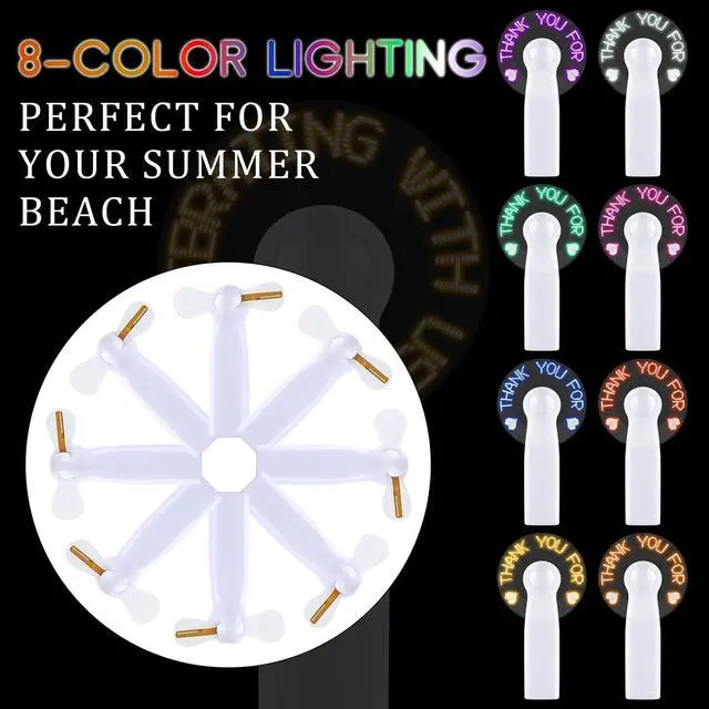 Alt view image 3 of 7 - 24 Pcs Mini Portable Handheld Fans Bulk For Guest LED Battery Powerful Fan Small Personal Fans Thank You For Celebrating With Us Gifts for Summer Beach Wedding Baby Shower Party Favors (24, White)