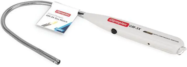 Main image of Olympian GM-3X Adjustable Flame Gas Match - Features Windproof Continuous Ignition & Slender Design Equipped with Safety Lock - Refillable with Butane Lighter Fluid - 57549
