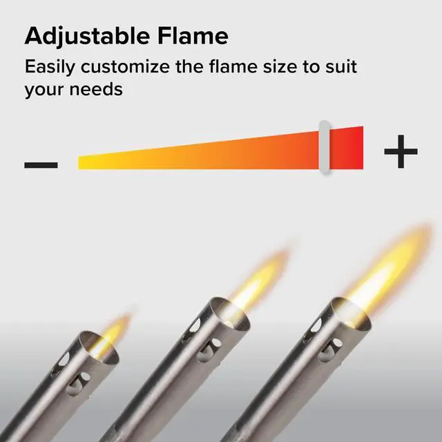 Alt view image 5 of 7 - Olympian GM-3X Adjustable Flame Gas Match - Features Windproof Continuous Ignition & Slender Design Equipped with Safety Lock - Refillable with Butane Lighter Fluid - 57549